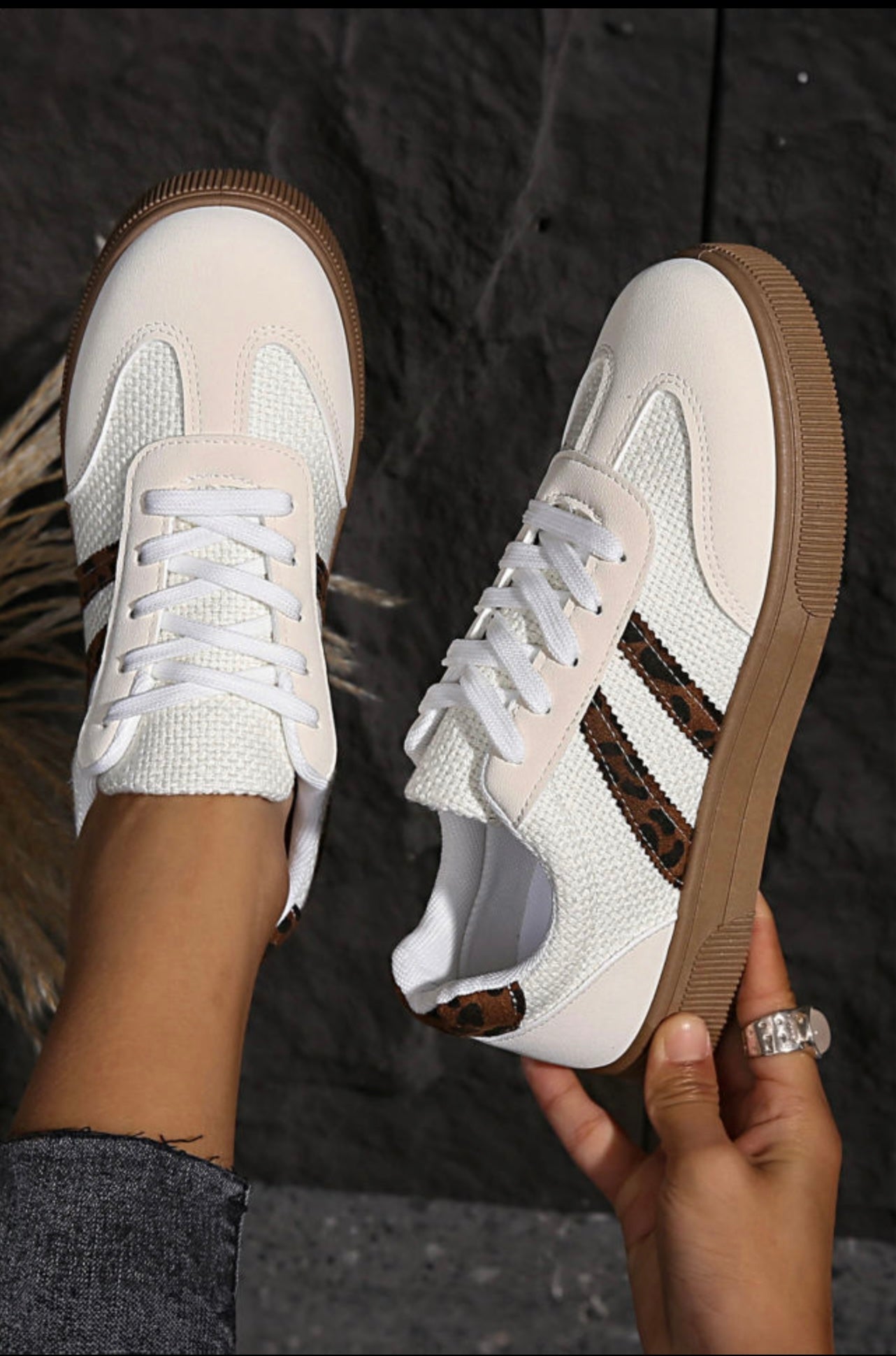 Leather Leopard Sneakers