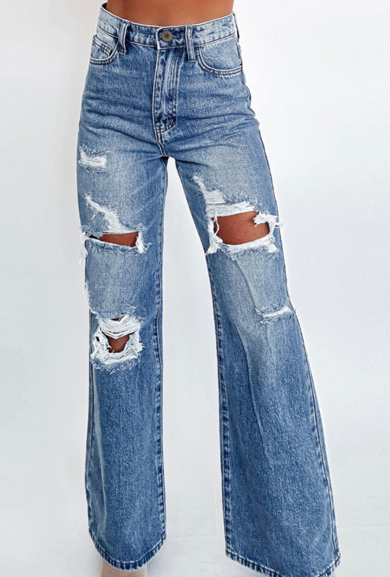 Blue Acid Wash Jeans