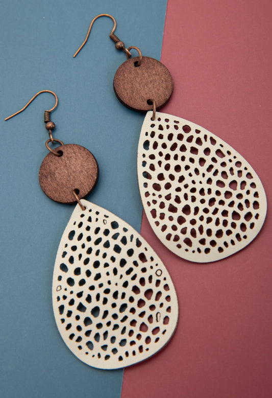 Apricot Water Drop Earrings