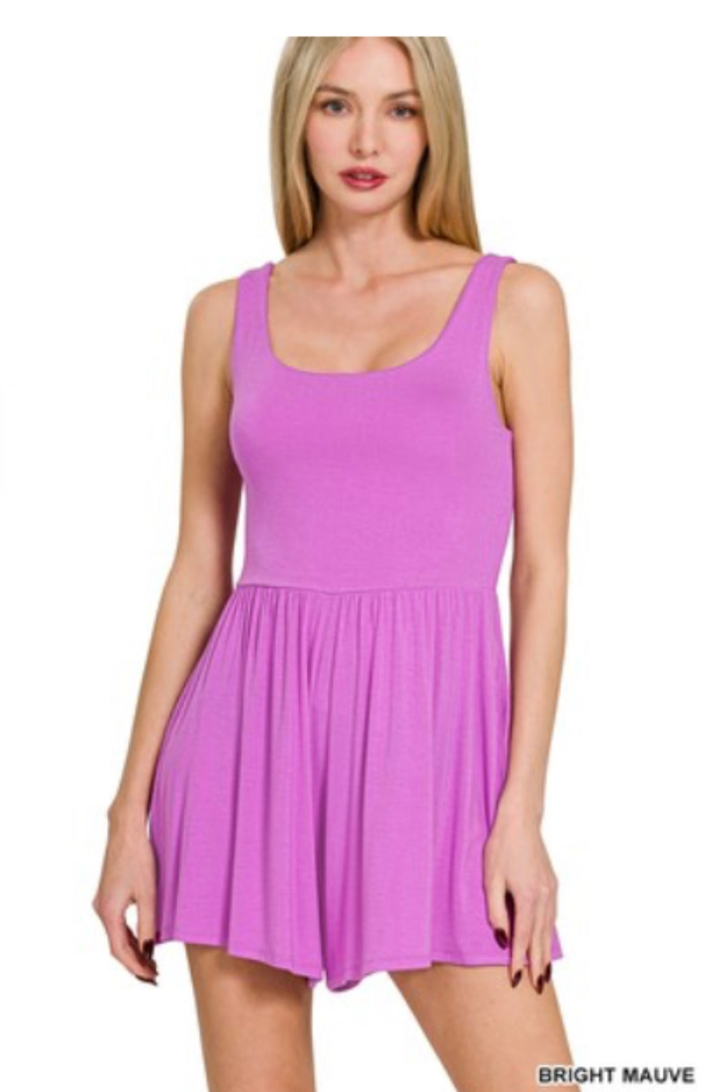 Candy Pink Tank Romper