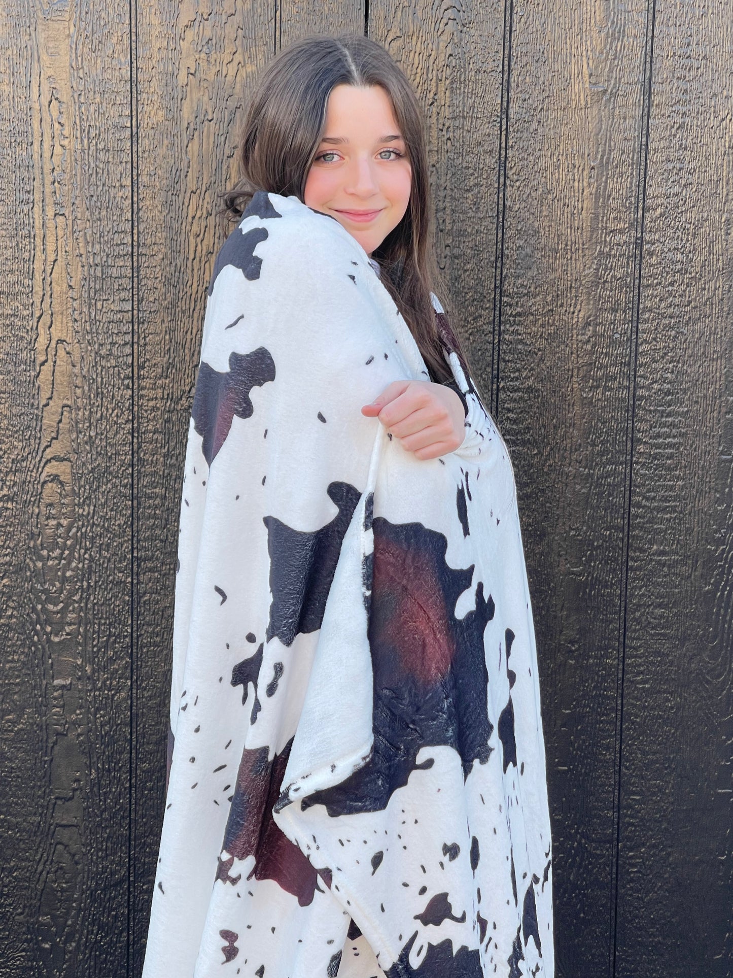 Cow Print Plush Blanket